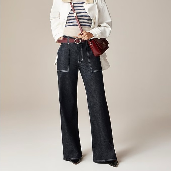 J. Crew Camp-pocket wide leg jean Dark Rinse - Picture 1 of 11